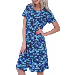 Bathrobe, Pure Cotton Jersey with Short Sleeves