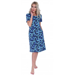 Bathrobe, Pure Cotton Jersey with Short Sleeves