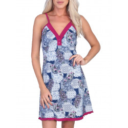  Chemise Cotton Nightgown V-Neck with Two Buttons